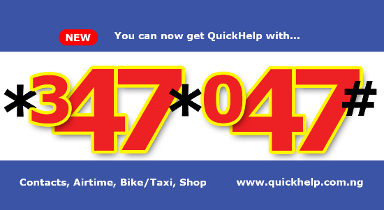 USSD: You may now get QuickHelp with *347*047#